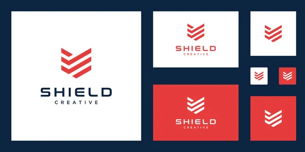 Shield Logo Design Inspiration - Stok Vektor