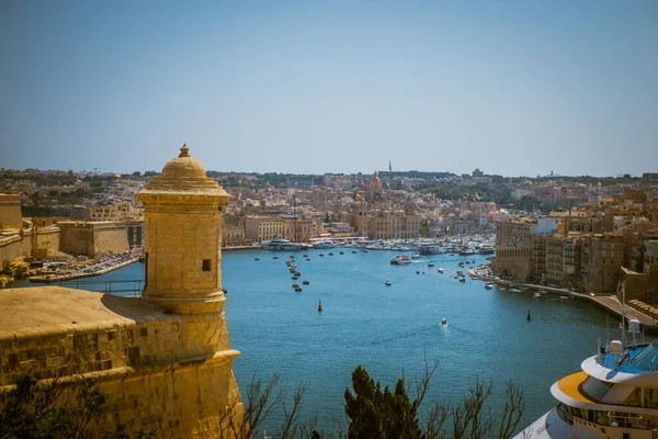 Vista Dia Sobre Cidade Valletta Malta — Fotografia de Stock