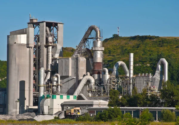 Part Cement Factory Mountain — Stock Photo, Image