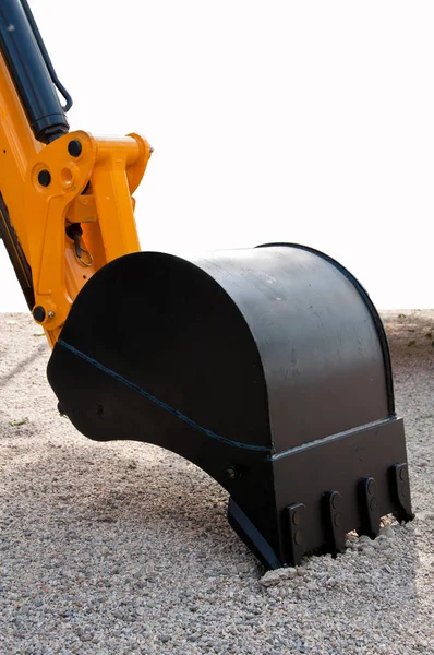 Close Excavator Bucket Start Dig — Stock Photo, Image