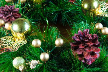 Noel arka plan ve dekorasyon ahşap yeni yıl üzerinde