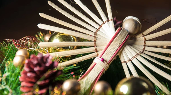 Noel arka plan ve dekorasyon ahşap yeni yıl üzerinde