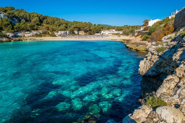 Cala Romantica Widok Plażę Lato — Zdjęcie stockowe