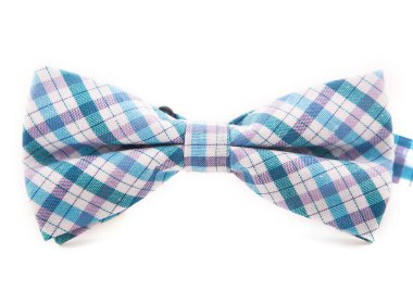 Erkek yay ile beyaz izole zemin üzerine mavi çizgili ışık çiçek