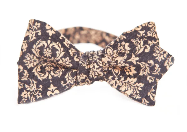 Bow tie with pattern, luxury, casual, vintage, for weddings dinner — Stock Photo, Image