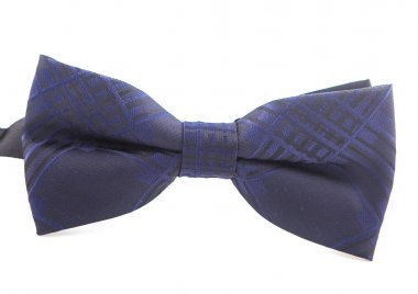 resmi, klasik, beyaz bir arka plan üzerinde izole mavi kravat yay