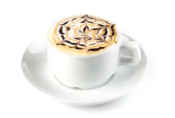 Mug of cappuccino on a light background — Stock Photo, Image