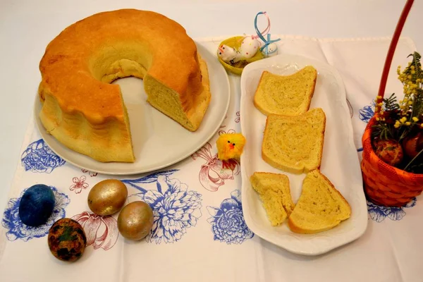 Slices Potica Traditional Slovenian Festive Dessert Easter Christmas Almond Roll — ストック写真