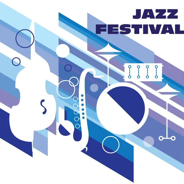 Festival de jazz. Vetor de festival de música conceitual criativo . —  Vetores de Stock