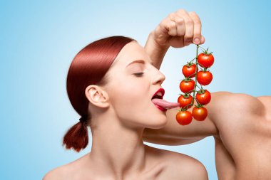 Sex and cherry. clipart