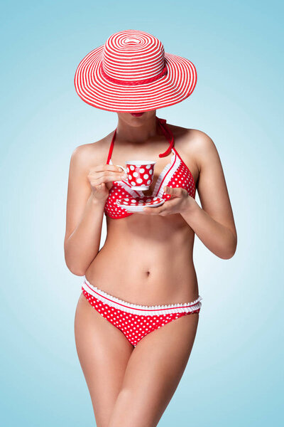 pin-up girl in bikini