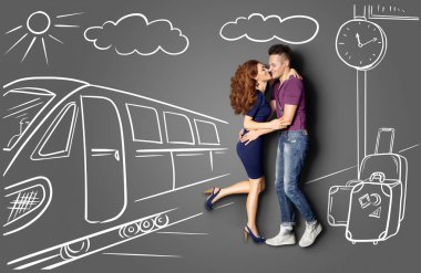  love story concept  clipart