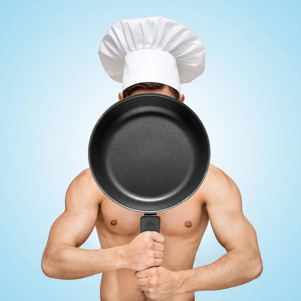 Restaurant chef hiding — Stock Photo, Image