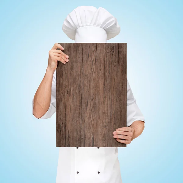 Šéfkuchař restaurace skrývá — Stock fotografie