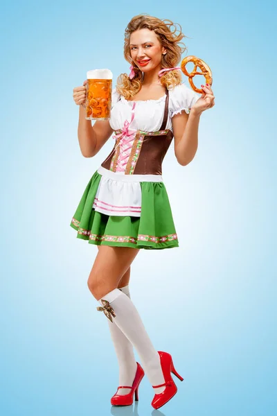 Beautiful sexy Oktoberfest waitress — Stock Photo, Image