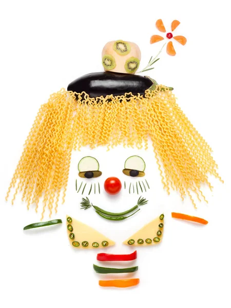 Clown made of vegetables — Stock Photo, Image