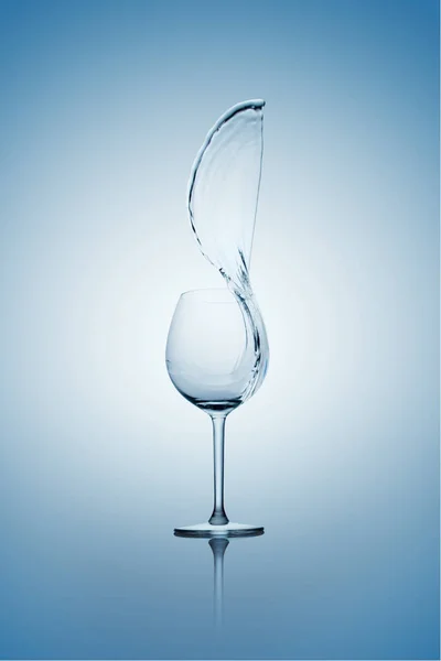 Water Splash in Wine Glass. — Stock Photo, Image