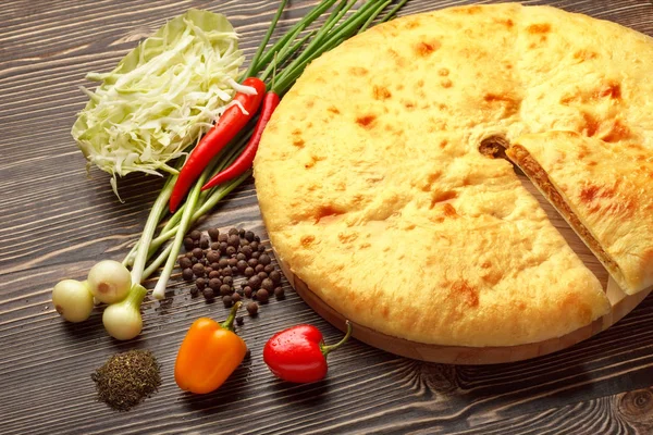 Traditional osetinian pie — Stock Photo, Image