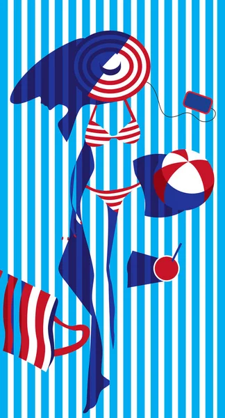 Vacaciones de verano. Vector conceptual creativo. Vacaciones de verano . — Archivo Imágenes Vectoriales