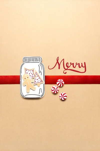 Caramelle di Natale e pan di zenzero uomo — Foto Stock