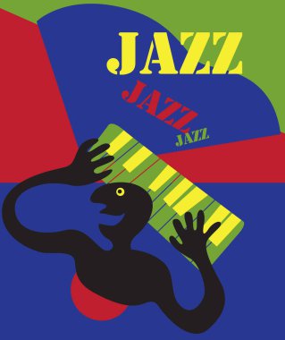 Müzik Festivali. Yaratıcı kavramsal vektör. Adam oyun müzik aleti.