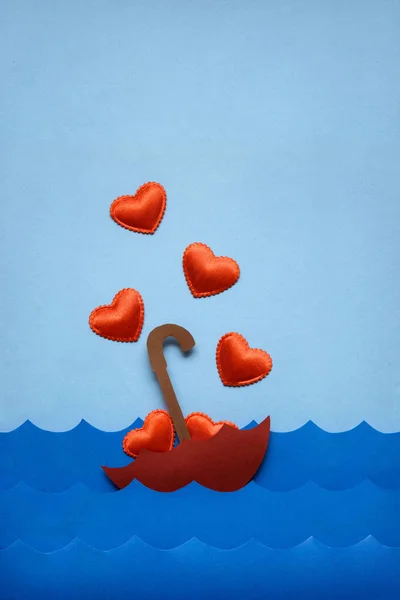 Flutuando no mar do amor . — Fotografia de Stock