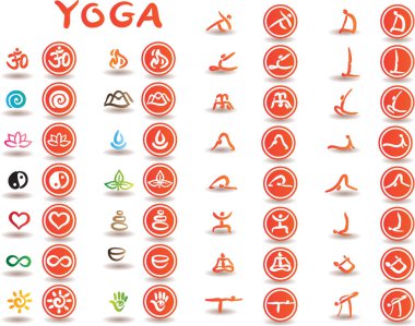Yoga teşkil etmektedir. Yaratıcı kavramsal vektör. Çizilmiş yoga poses.