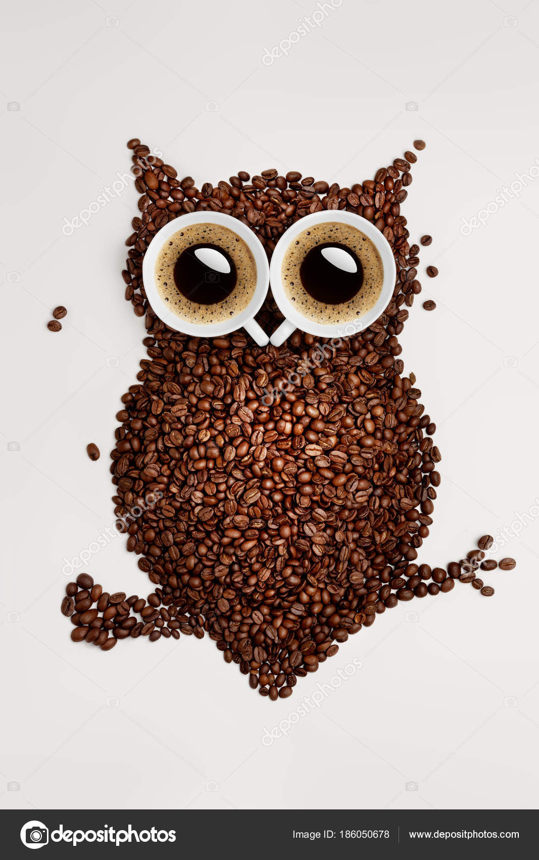 Rar Ugle Laget Brente Kaffebønner Kopper – stockfoto © fisher.photostudio  #186050678, image size:1067x1700