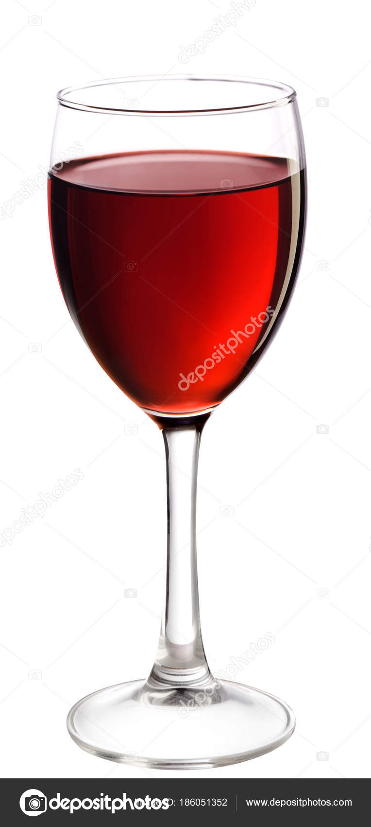 Red Wine Glass Isolated On White Background Stock Photo - Download