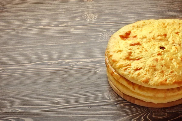 Una Foto Colorata Della Tradizionale Deliziosa Torta Osetina Manzo Cumulo — Foto Stock
