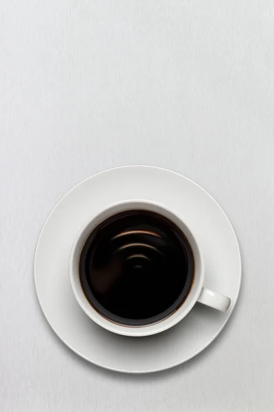 Una Tazza Caffè Pieno Caffè Fresco Nero Americano Espresso Con — Foto Stock