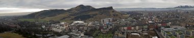 beautiful Edinburgh city on background