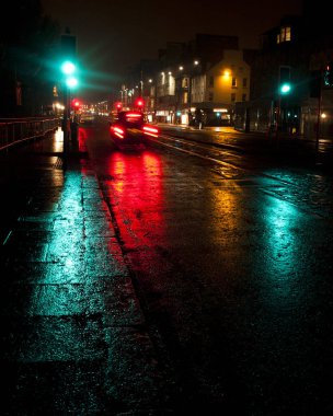 Edinburgh Night traffic, cityscape, Scotland