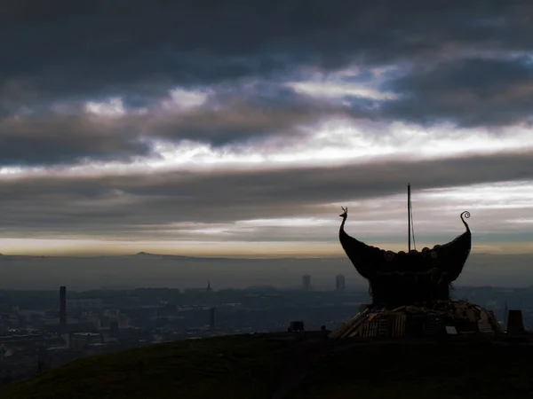 Nueva Vista Desde Calton Hill Edinburgh Panorama — Foto de Stock