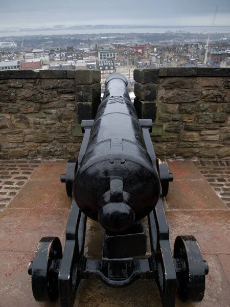 Ancient Cannon Gun Edinburgh Castle — Stock Photo, Image