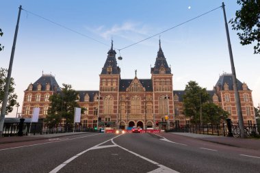 Amsterdam, Hollanda 'daki Rijksmuseum müzesi. Ulusal Devlet Müzesi