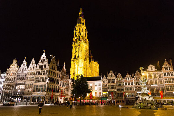 view of the historical palace in the night 