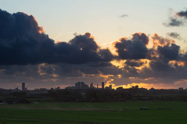 Den Haag Sonnenuntergang Szenische Ansicht — Stockfoto