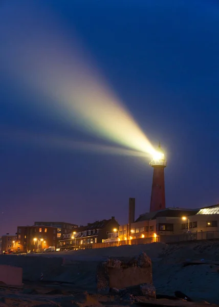 Leuchtturm Lichtstrahl Scheveningen — Stockfoto