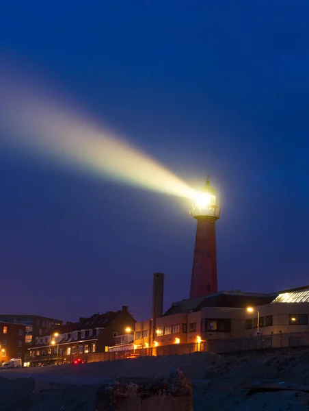 Leuchtturm Lichtstrahl Scheveningen — Stockfoto