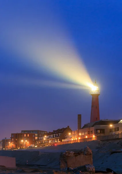 Leuchtturm Lichtstrahl Scheveningen — Stockfoto