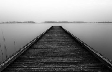 Gün batımı Jetty canlı görünümü