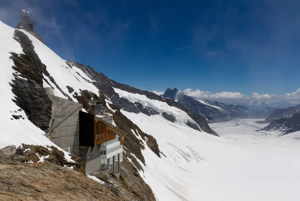 Scenic View Aletsch Glacier Jungfraujoch — Stock Photo, Image