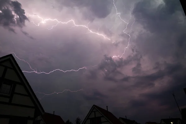 Donder Flitst Lucht Nederlanden — Stockfoto