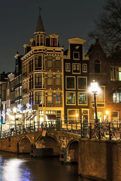 Bela Vista Icônico Patrimônio Mundial Unesco Prinsengracht Canais Reguliersgracht Amsterdam — Fotografia de Stock