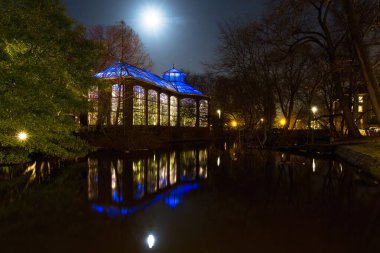 Hollanda 'daki Amsterdam şehrine bakan güzel şehir manzarası
