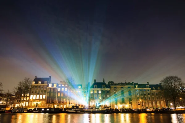 Amsterdam Grachtenhäuser Niederlande — Stockfoto