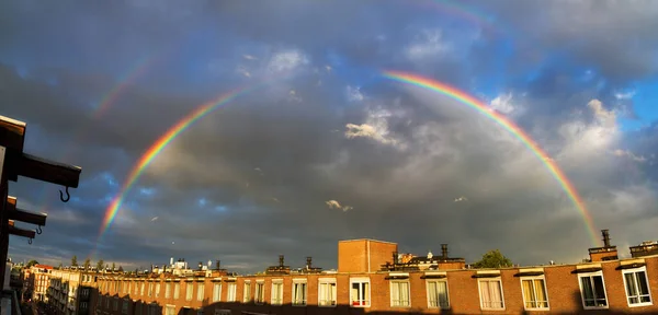 Double Arc Ciel Sur Amsterdam — Photo