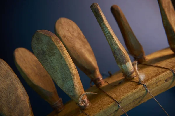 Fragmentos de instrumentos musicais nacionais do Cazaquistão — Fotografia de Stock