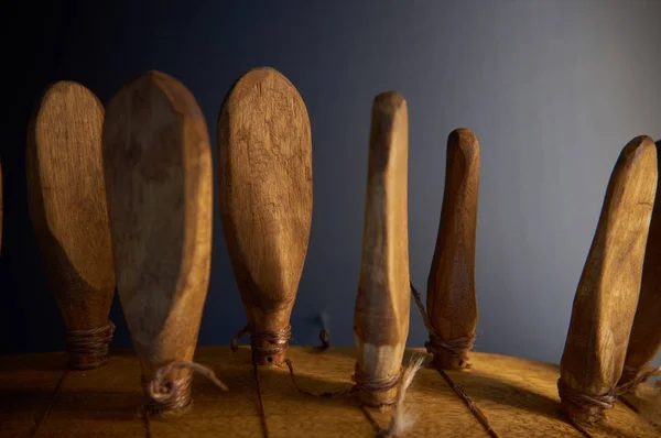 Fragmentos de instrumentos musicais nacionais do Cazaquistão — Fotografia de Stock